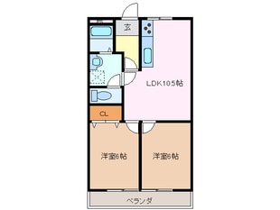 津駅 徒歩18分 1階の物件間取画像